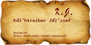 Kühtreiber József névjegykártya
